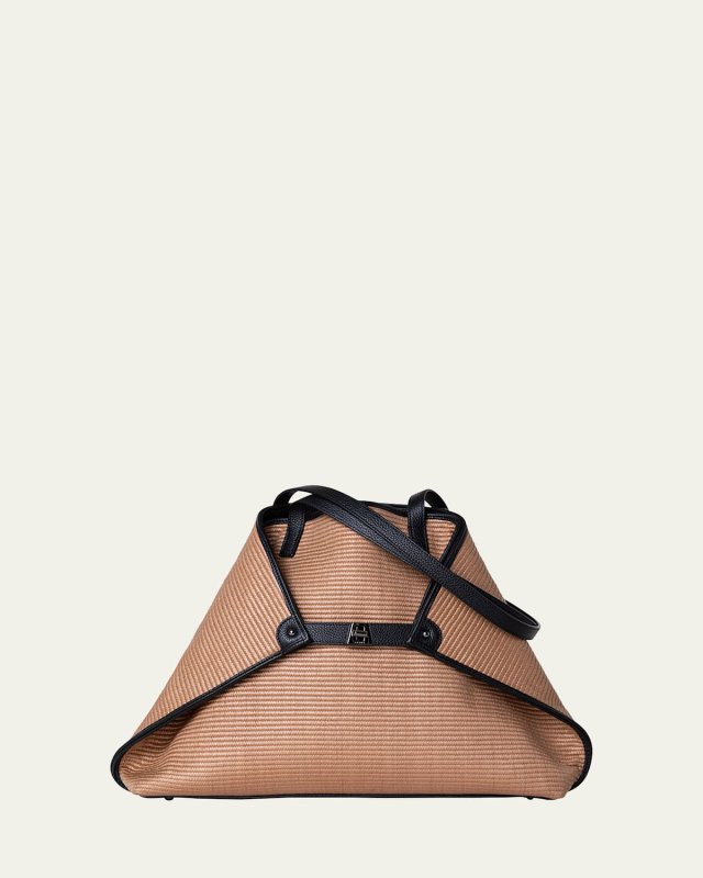 Ai Medium Cotton & Leather Shoulder Bag